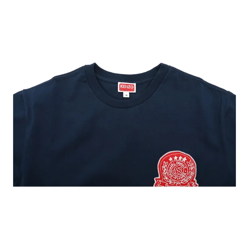 KENZO Logo Embroidered Crewneck T Shirt-3
