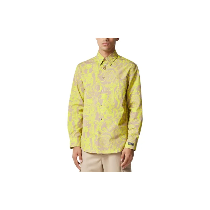 VERSACE Shirts Men Yellow-3