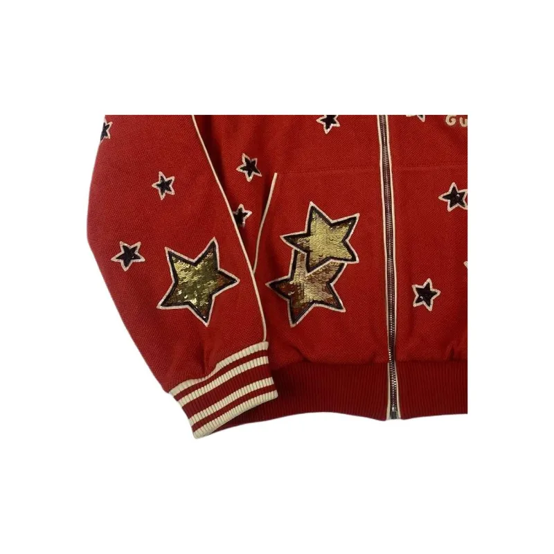 GUCCI Baseball Jacket Men's Red-3