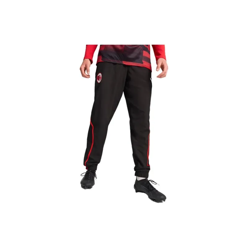 PUMA AC Milan Casual Pants Men's Black Red-3