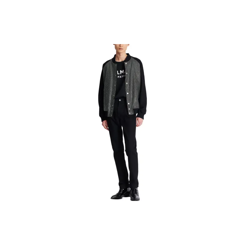BALMAIN Embellished Straight Leg Jeans-2