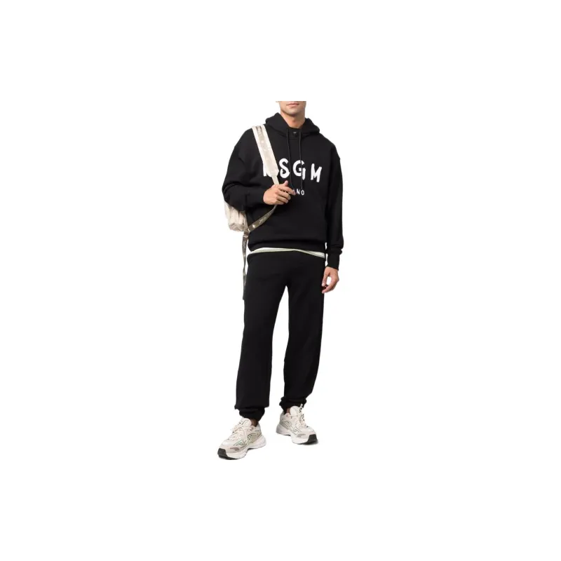 MSGM Logo Printed Drawstring Hoodie-1