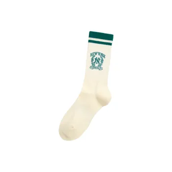 MLB New York Yankees Mid Calf Socks Unisex 1 Pack Cream