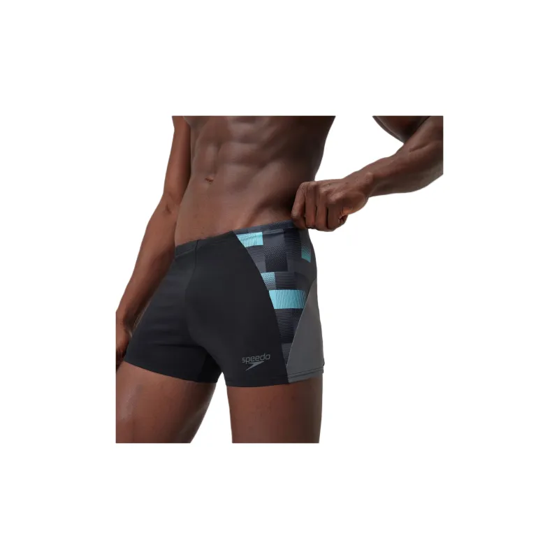 Speedo Endurance+ Max Splice Aquashort Black Swimming Shorts Men Black/Blue-5