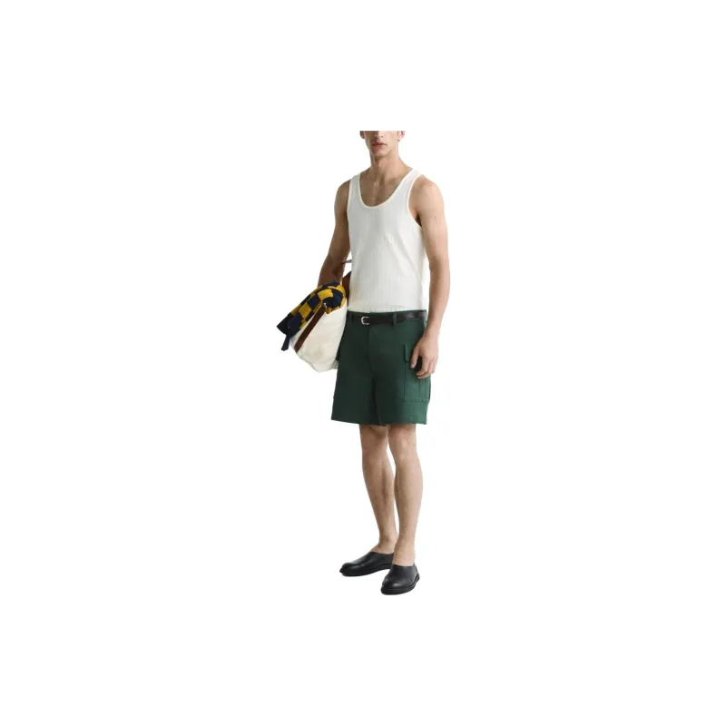 ZARA Casual Shorts Men Green-2