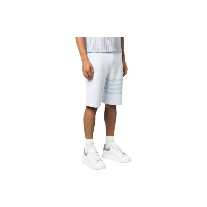 THOM BROWNE 4 Bar Striped Drawstring Shorts-2