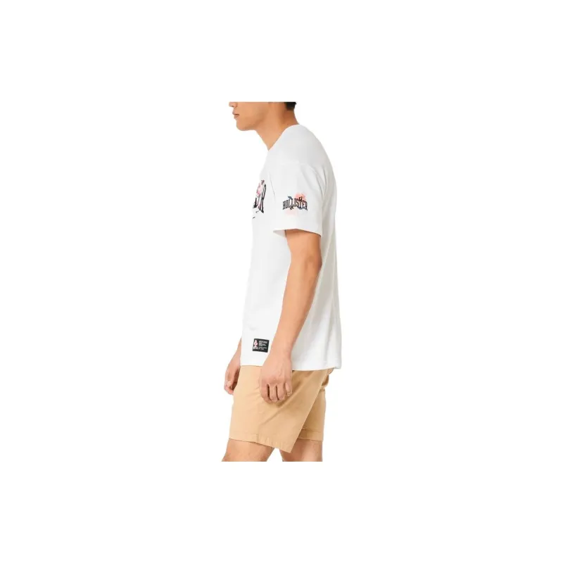 Hollister T-Shirts Unisex White-3