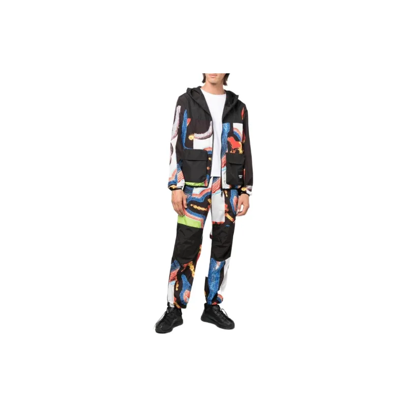 AMBUSH Abstract pattern Paneled Technical Jacket-1