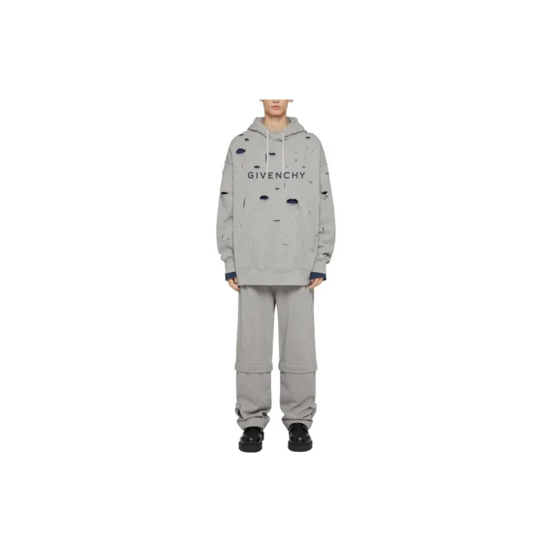 Givenchy Destroyed Fleece Oversized Hoodie-1