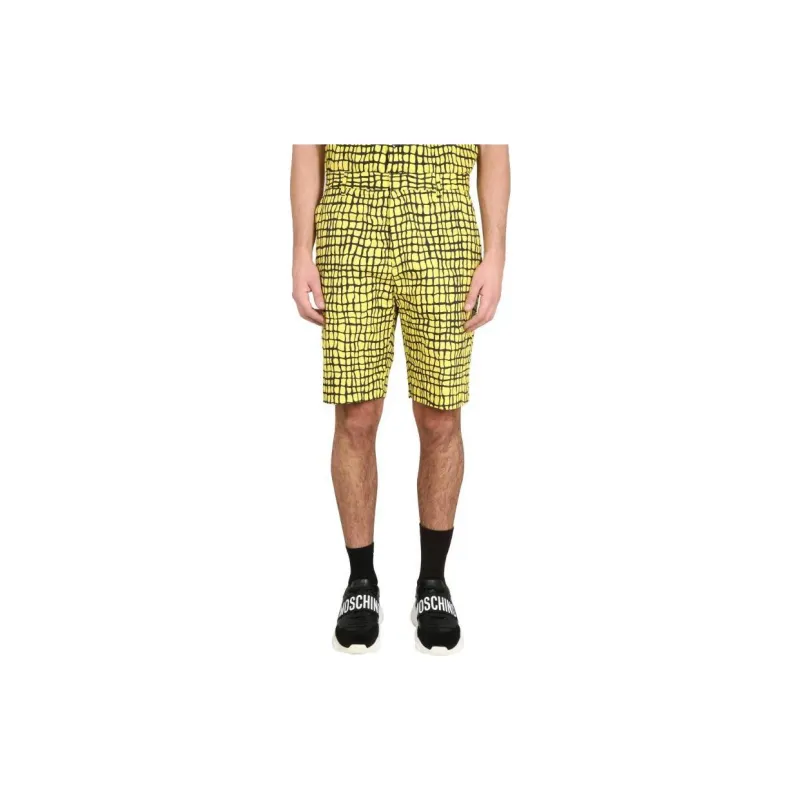 MOSCHINO Warped Grid Shorts-2