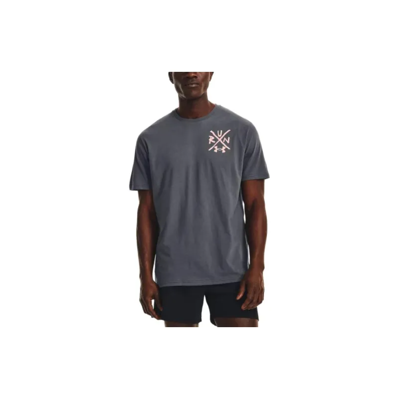 Under Armour T Shirts Men Peach Gray-3
