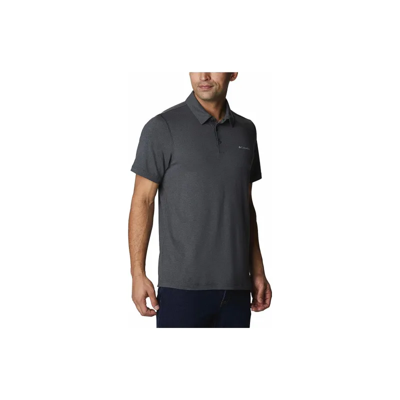 Columbia Tech Trail Polo Shirts Men Dark Gray-2