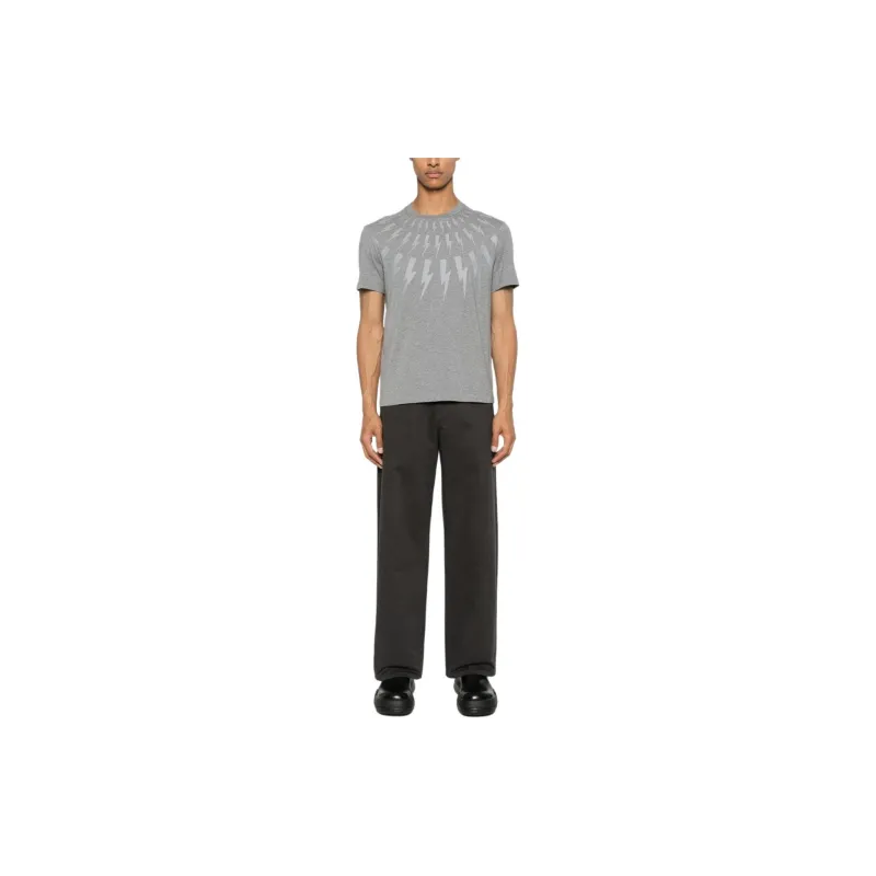 Neil Barrett Fairisle Thunderbolt T Shirt-1