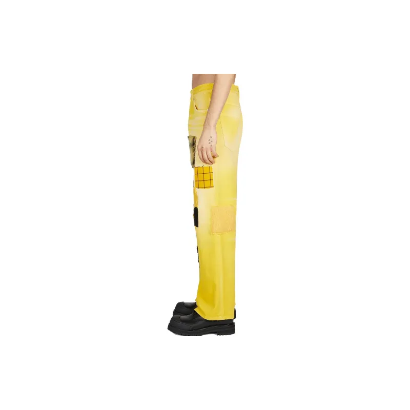 MARNI Mohair Patchwork Pants-4