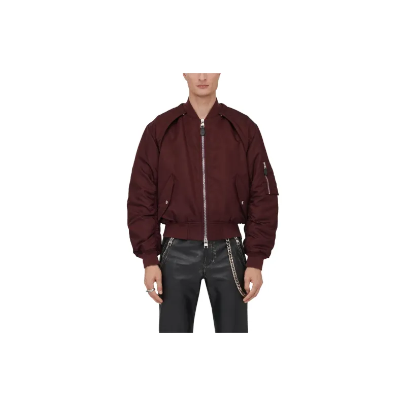 Alexander McQueen Detachable sleeve Bomber Jacket-4