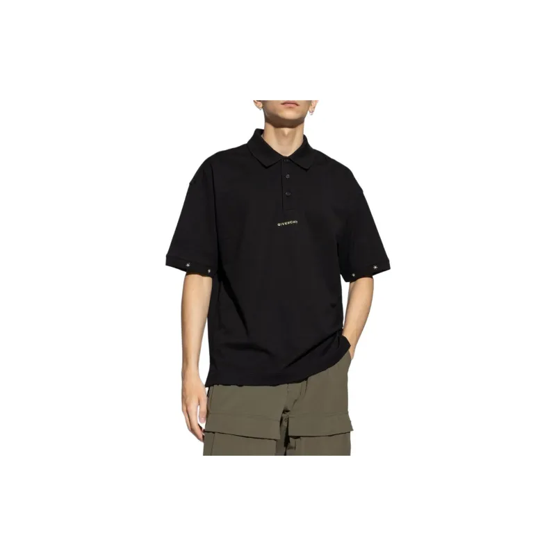 Givenchy Logo Embroidered Short Sleeved Polo Shirt-1