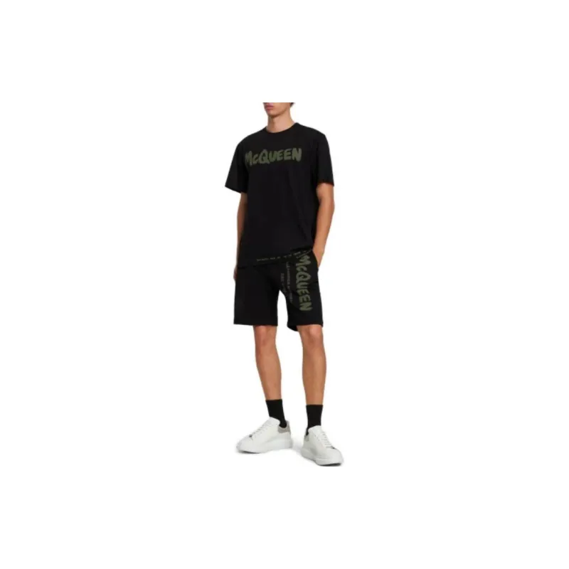 Alexander McQueen Logo Printed Bermuda Shorts-2