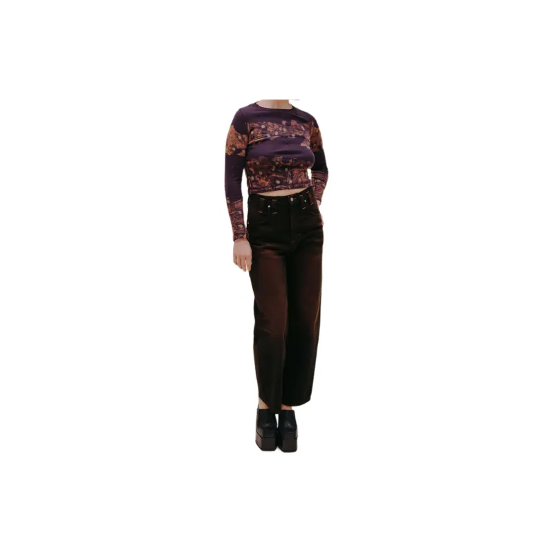 ECKHAUS LATTA SS24 Jeans Unisex Dark Brown-3