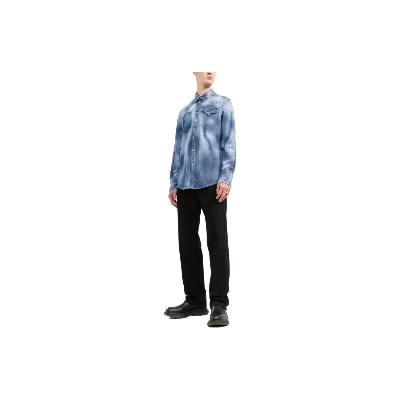 DSQUARED 2 Shirts Men Denim Blue-1