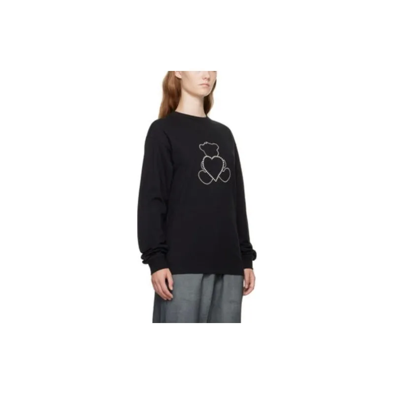 WE11DONE Pearl Bear Long Sleeve T-shirt-2