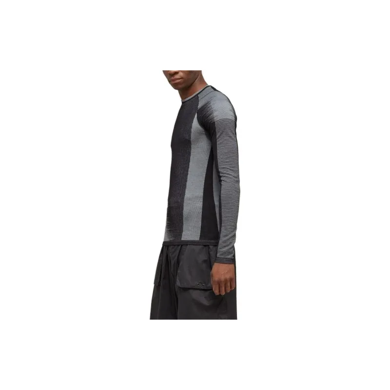 Y-3 Stripe-print Long-sleeved T-shirt-3