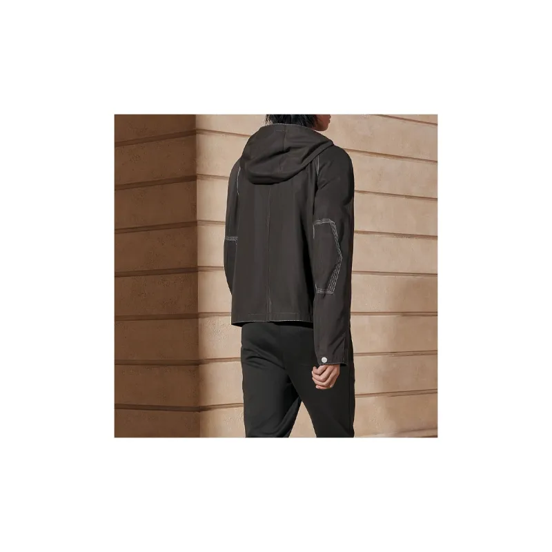 HERMES Jackets Coats Men's Licorice-2