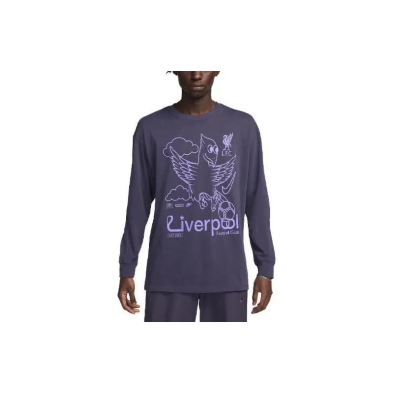 Nike Liverpool FC Max90 T Shirt Men's Dark Purple-2