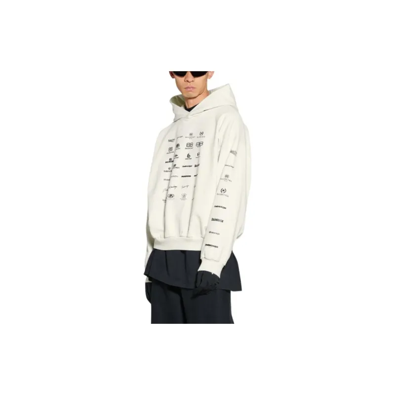 Balenciaga SS23 Sweatshirt Loose Fit Style Unisex Ecru-5