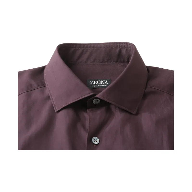 Zegna FW23 Shirt Men's Dark Burgundy-2