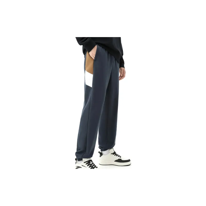 Anta Life Collection Knitted Sweatpants Men's Mysterious Blue-3
