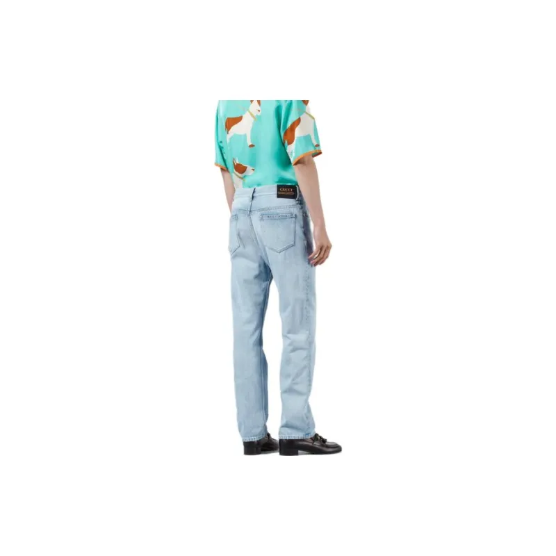 GUCCI Jeans Men Light Blue-4