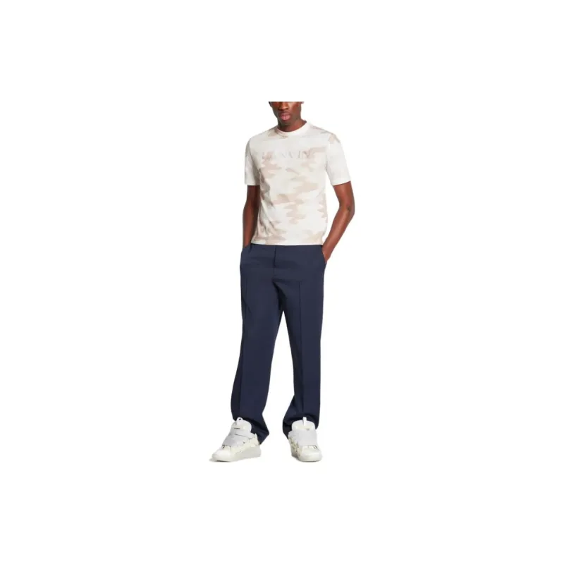 Lanvin Knitted Sweatpants Men Blue-1