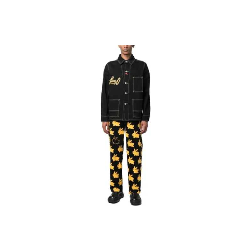 KENZO Logo Detailed Buttoned Denim Jacket-2