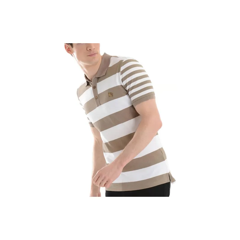 Burberry Polo Shirts Men Beige-2