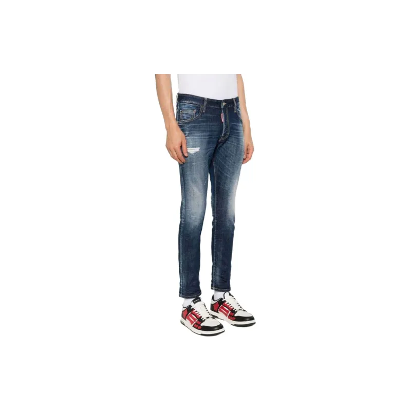 DSQUARED 2 Distressed Logo Tag Jeans-3