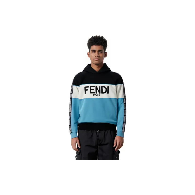 FENDI Logo Embroidered Hoodie-5