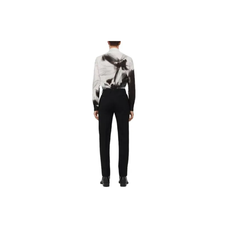 Alexander McQueen Shirt Men's Black White-2