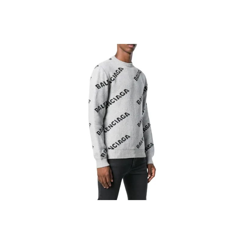 Balenciaga FW23 Sweater Regular Fit Men's Gray-4