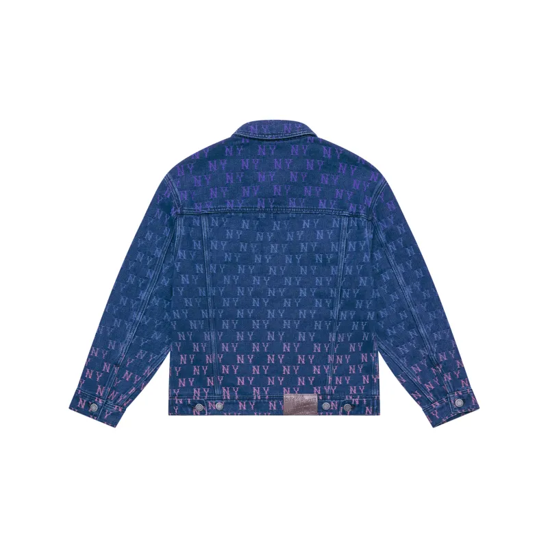 MLB Jacquard Dia Monogram 24FW Denim Jacket Unisex Indigo-1