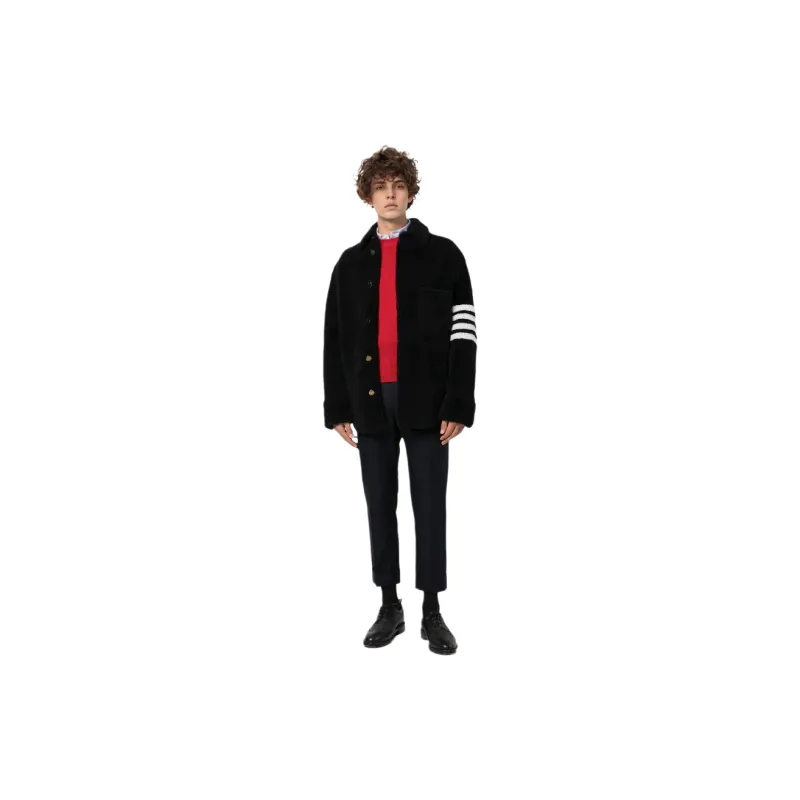 THOM BROWNE 4 Bar Shearling Jacket-1
