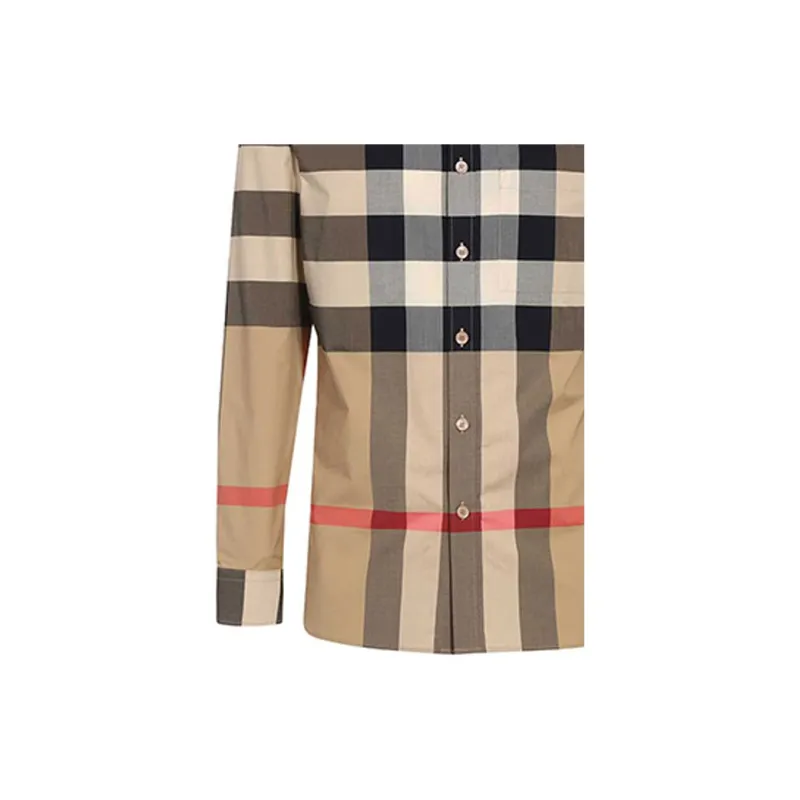 Burberry Shirts Men Khaki-5