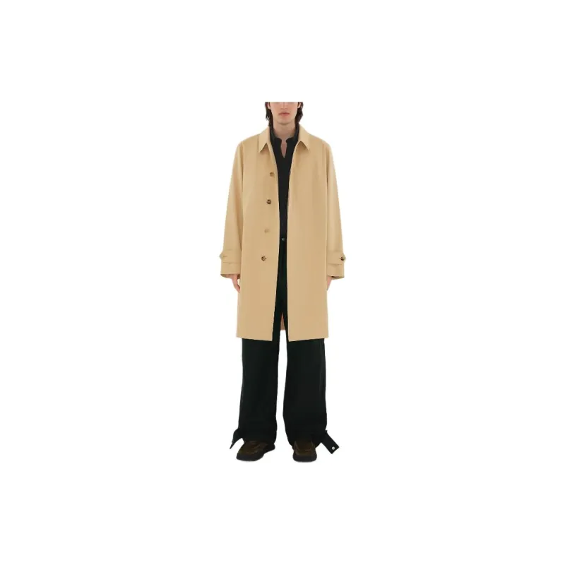Burberry Long Gabardine Car Coat Coats Men's Khaki-3