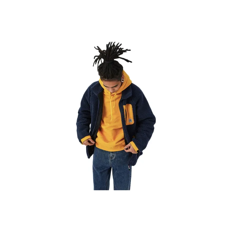 Vision Street Wear Puffer Jacket Unisex Navy Blue-2