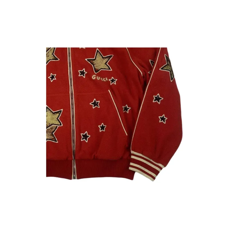 GUCCI Baseball Jacket Men's Red-2