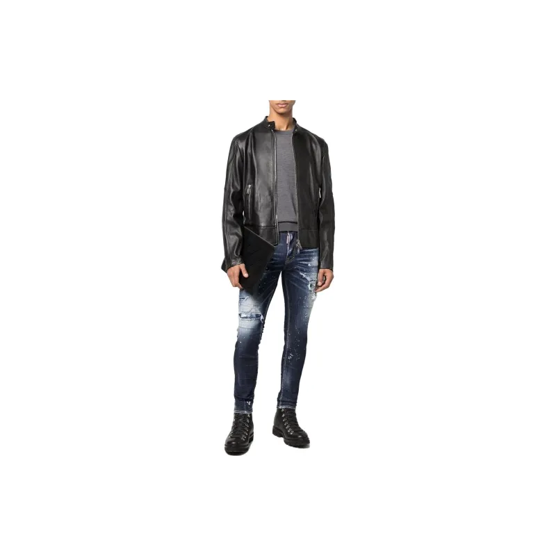 DSQUARED 2 Two Way Zip Fastened Biker Jacket-1