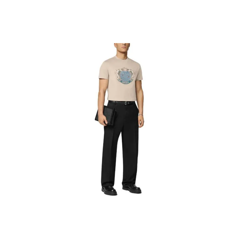 VERSACE Starfish Blason Crystal embellished T shirt-3