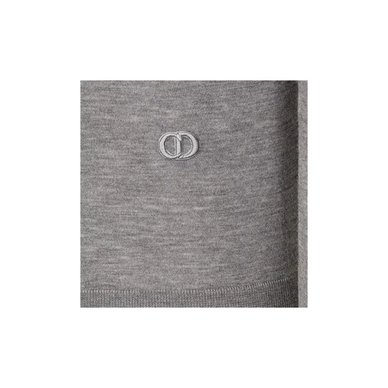 DIOR FW23 Cd Icon Turtleneck Sweater Sweatshirt Unisex Gray-6