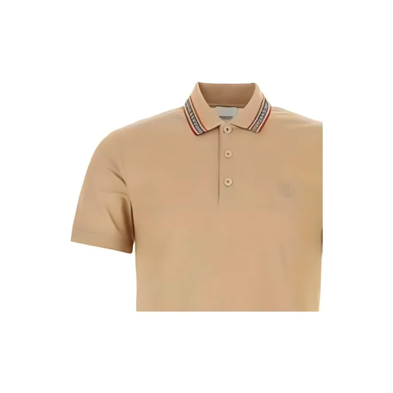 Burberry Logo Embroidered Short Sleeved Polo Shirt-3