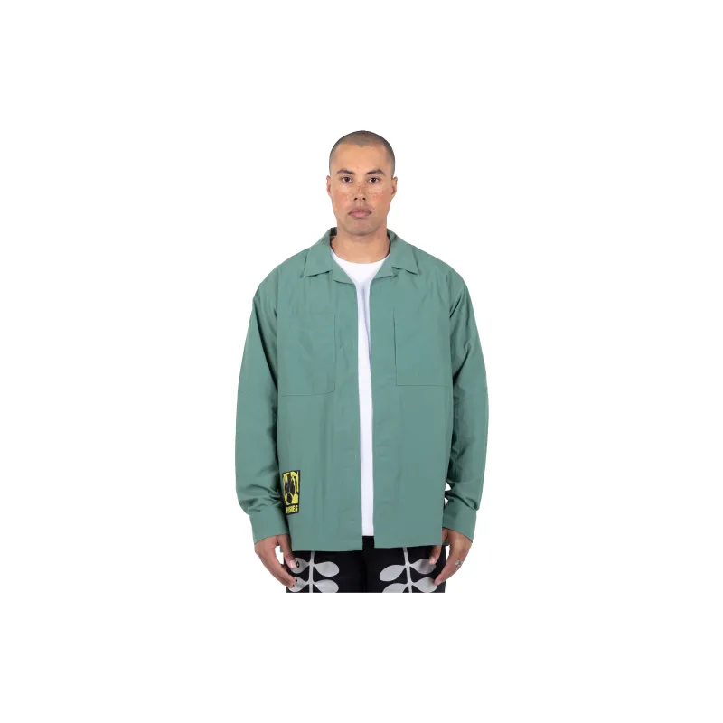 PLEASURES Stare Long Sleeve Overshirt-5