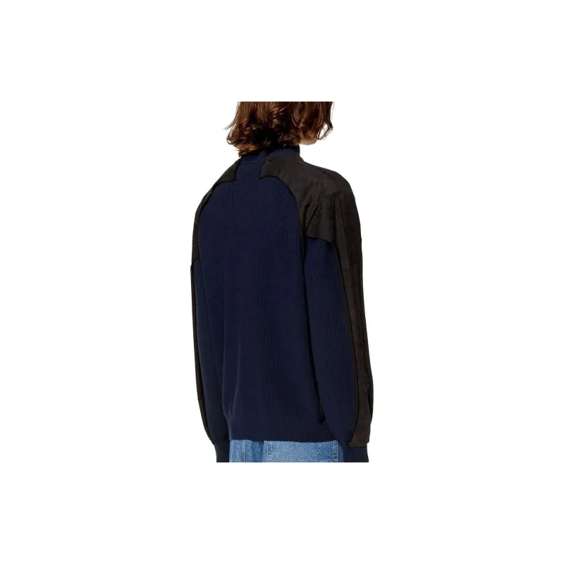DIESEL K Leuca Logo Patch Zip Up Cardigan-2